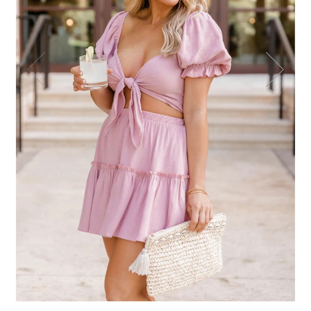 Pink Lily Two-Piece Set - Picture 2 of 5